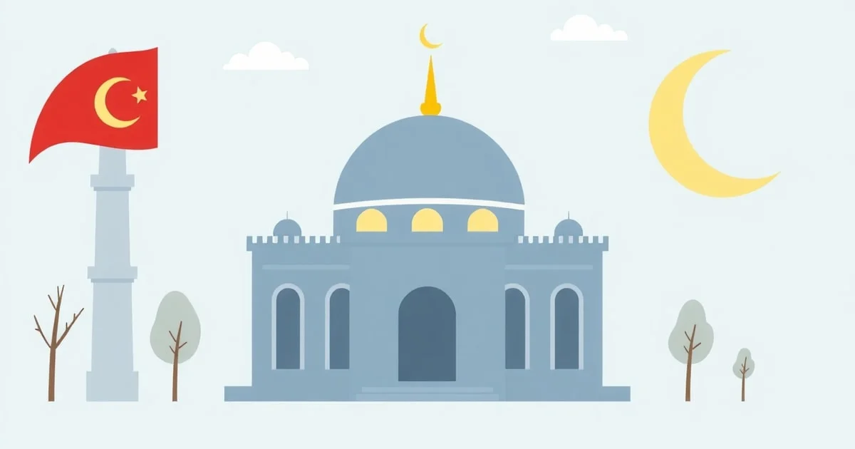 Tombe musulmane simple avec une plaque sobre et un arbre, illustrant les règles de simplicité dans les cimetières islamiques